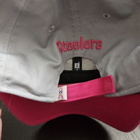 Pittsburgh Steelers Womans 9Forty Breast Cancer Awareness Adjustable Hat. EUC! - Picture 5 of 12